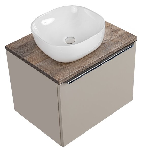 Koupelnová skříňka s umyvadlem a deskou SANTA Fe Taupe DU60/1 | 60 cm