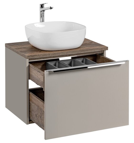Koupelnová skříňka s umyvadlem a deskou SANTA Fe Taupe DU60/1 | 60 cm
