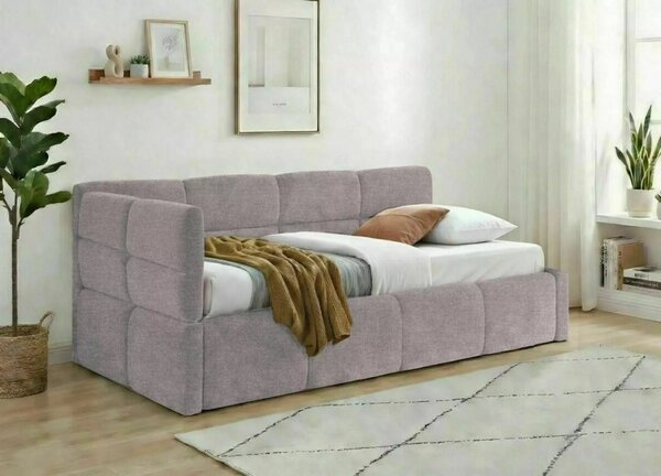 Jednolůžková postel 90 cm Emmite (růžová) (s roštem)