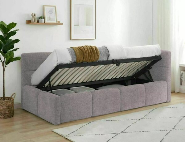 Jednolůžková postel 90 cm Emmite (růžová) (s roštem)