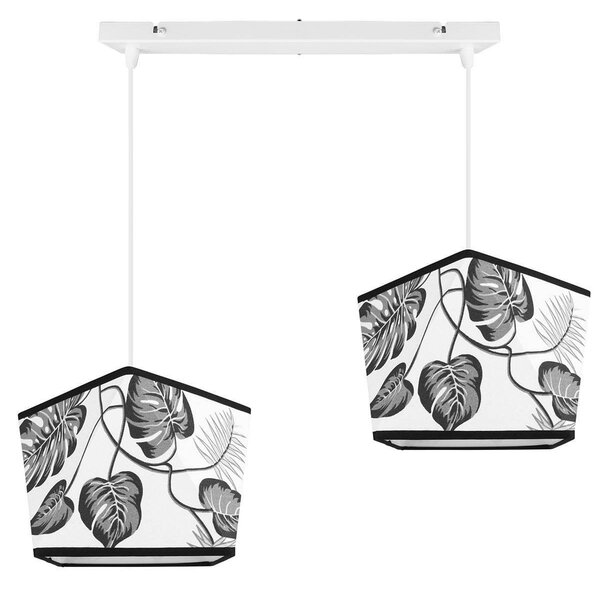 Závěsné svítidlo Manila, 2x textilní stínítko se vzorem (výběr ze 2 barev)