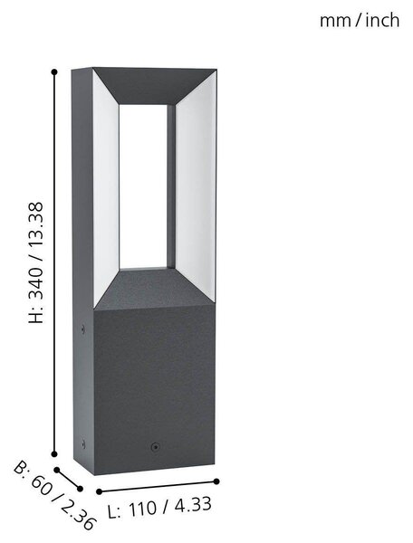 EG 98727 Venkovní svítidlo se soklem RIFORANO 98727 - EGLO