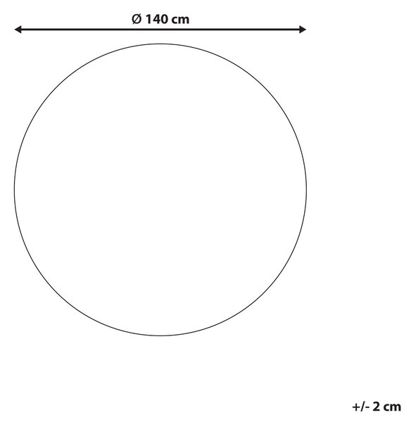 Dětský koberec HEART Béžová ø 140 cm Bavlna