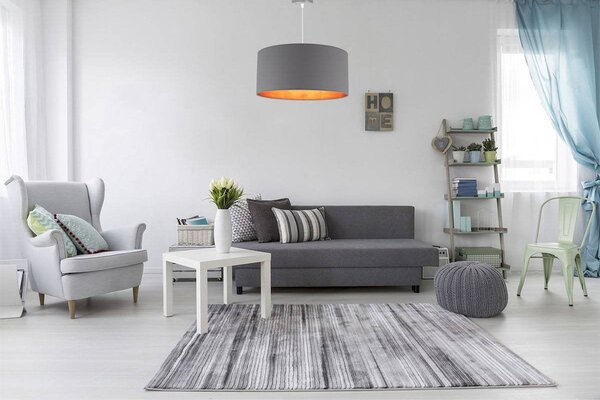 Závěsné svítidlo Shade, 1x textilní stínítko (výběr ze 4 barev), (výběr ze 3 barev konstrukce), (fi 44cm), g