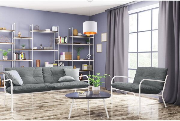 Závěsné svítidlo Shade, 1x textilní stínítko (výběr ze 4 barev), (výběr ze 3 barev konstrukce), (fi 20cm), g