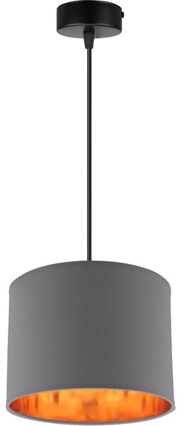 Závěsné svítidlo Shade, 1x textilní stínítko (výběr ze 4 barev), (výběr ze 3 barev konstrukce), (fi 20cm), g