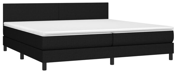 Box spring postel s matrací černá 200x200 cm textil 3139923