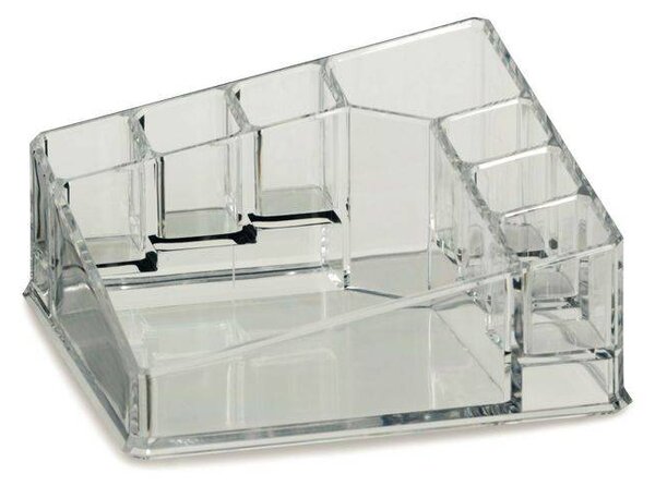 Kosmetická dóza SAFIRA plast, transparent, 14x14x6,5cm - Kela