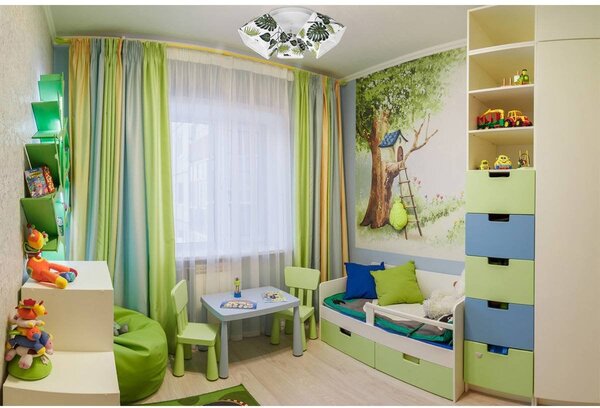 Stropní svítidlo Manila, 3x textilní stínítko se vzorem (výběr ze 2 barev), (možnost polohování)