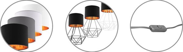 Stolní lampa Shade, 1x textilní stínítko (výběr ze 4 barev), (výběr ze 3 barev konstrukce), g