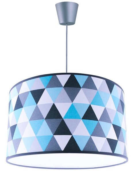 Závěsné svítidlo Garo, 1x textilní stínítko se vzorem (výběr ze 2 barev), (výběr ze 3 barev konstrukce), (fi 35cm)