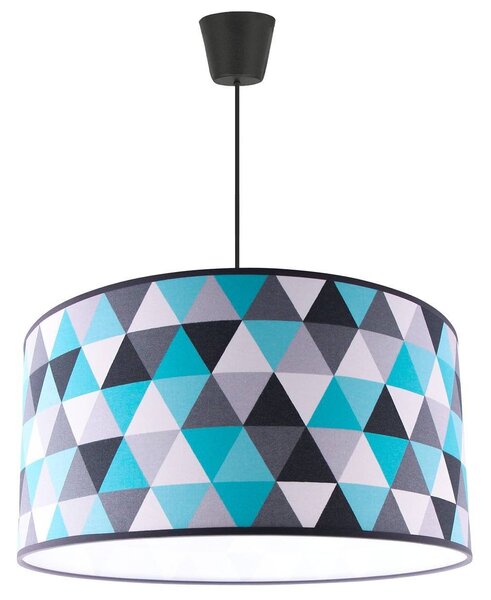 Závěsné svítidlo Garo, 1x textilní stínítko se vzorem (výběr ze 3 barev), (výběr ze 3 barev konstrukce), (fi 40cm)