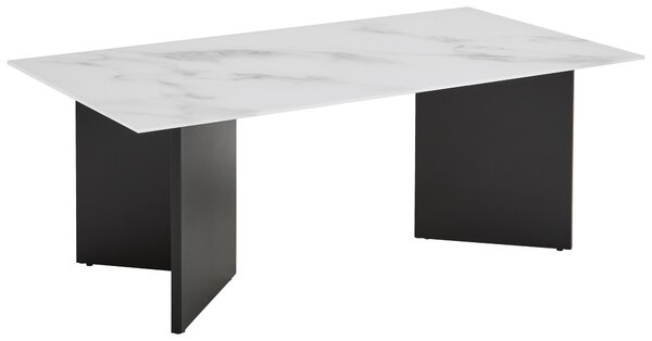 KONFERENČNÍ STOLEK, černá, bílá, kov, sklo, 110/60/40 cm Livetastic - Konferenční stolky, Online Only