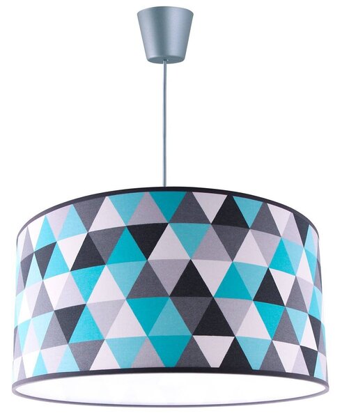 Závěsné svítidlo Garo, 1x textilní stínítko se vzorem (výběr ze 3 barev), (výběr ze 3 barev konstrukce), (fi 40cm)