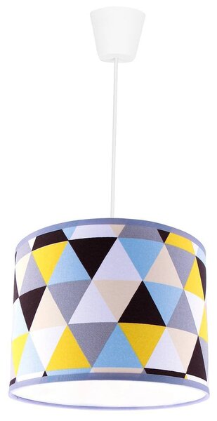 Závěsné svítidlo Garo, 1x textilní stínítko se vzorem (výběr ze 3 barev), (výběr ze 3 barev konstrukce), (fi 20cm)