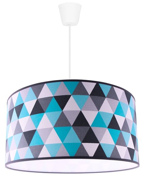 Závěsné svítidlo Garo, 1x textilní stínítko se vzorem (výběr ze 3 barev), (výběr ze 3 barev konstrukce), (fi 40cm)