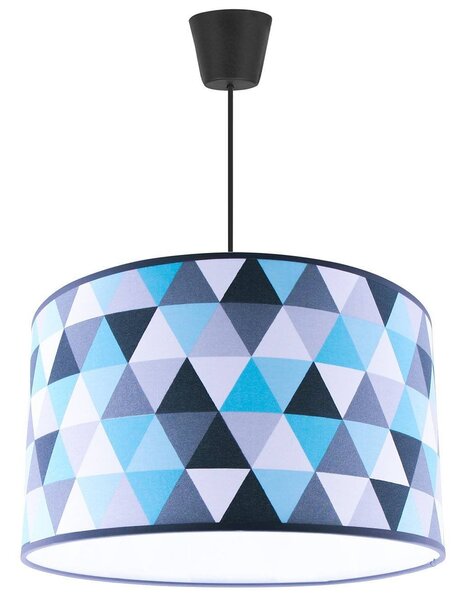 Závěsné svítidlo Garo, 1x textilní stínítko se vzorem (výběr ze 2 barev), (výběr ze 3 barev konstrukce), (fi 35cm)