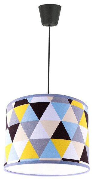 Závěsné svítidlo Garo, 1x textilní stínítko se vzorem (výběr ze 3 barev), (výběr ze 3 barev konstrukce), (fi 20cm)