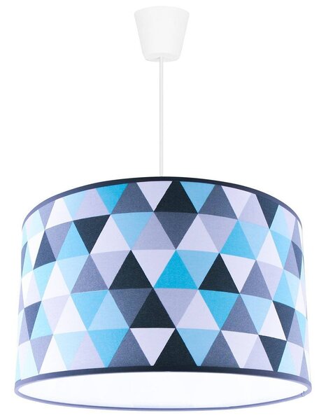 Závěsné svítidlo Garo, 1x textilní stínítko se vzorem (výběr ze 2 barev), (výběr ze 3 barev konstrukce), (fi 35cm)