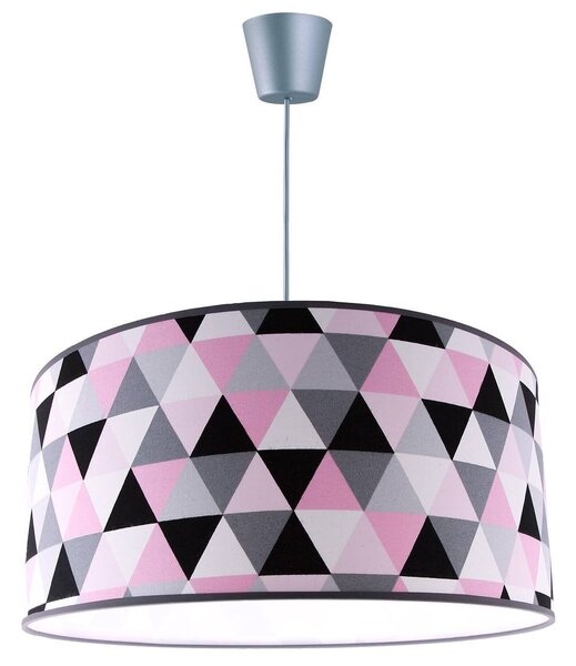 Závěsné svítidlo Garo, 1x textilní stínítko se vzorem (výběr ze 3 barev), (výběr ze 3 barev konstrukce), (fi 44cm)