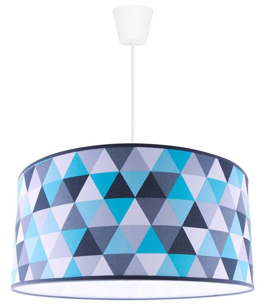Závěsné svítidlo Garo, 1x textilní stínítko se vzorem (výběr ze 3 barev), (výběr ze 3 barev konstrukce), (fi 44cm)
