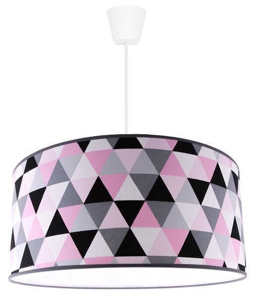 Závěsné svítidlo Garo, 1x textilní stínítko se vzorem (výběr ze 3 barev), (výběr ze 3 barev konstrukce), (fi 44cm)
