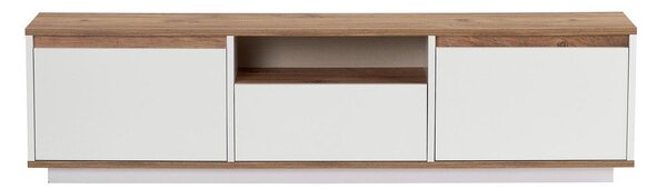 Bílý/v přírodní barvě TV stolek v dekoru borovice 160x42x30 cm Sentinel – Kalune Design