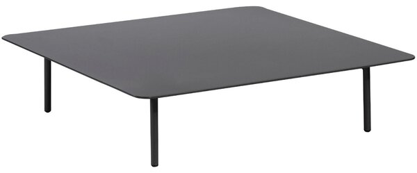 Hoorns Antracitově šedý kovový zahradní konferenční stolek Omoc 95 x 95 cm