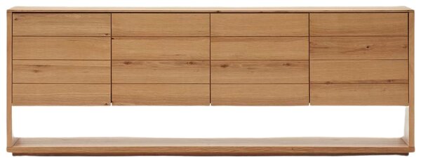 Dubová komoda Kave Home Alguema 200 x 40 cm