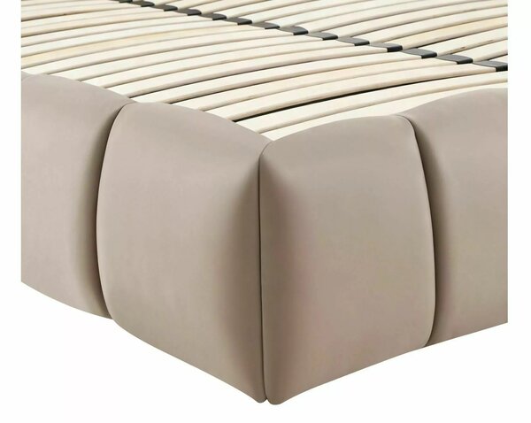 Manželská postel 140 cm Pommir (tmavě béžová)