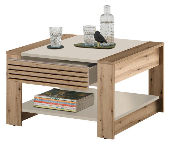 KONFERENČNÍ STOLEK, barvy dubu, kašmírová, kompozitní dřevo, 70/42/70 cm MID.YOU - Konferenční stolky, Online Only
