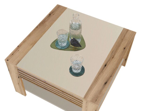 KONFERENČNÍ STOLEK, barvy dubu, kašmírová, kompozitní dřevo, 70/42/70 cm MID.YOU - Konferenční stolky, Online Only