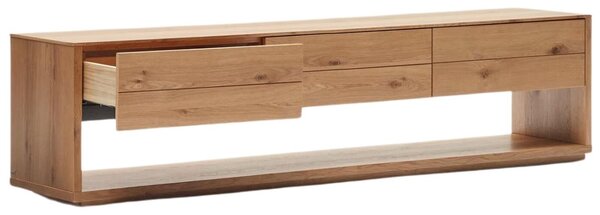 Dubový TV stolek Kave Home Alguema 200 x 40 cm