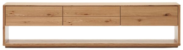 Dubový TV stolek Kave Home Alguema 200 x 40 cm