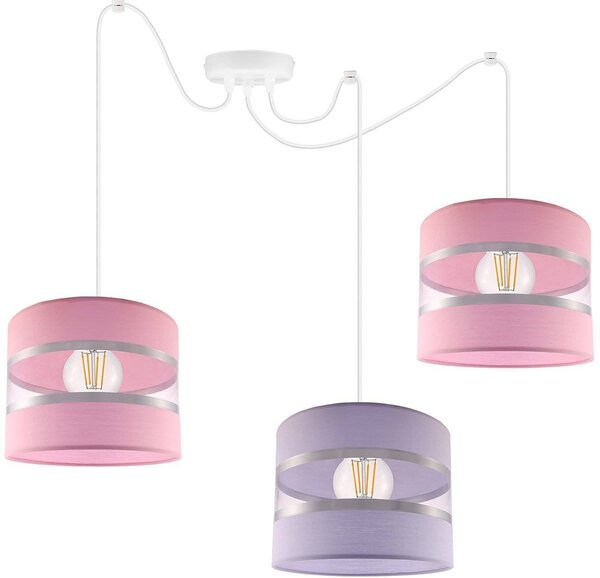 Závěsné svítidlo Elegance Spider, 3x textilní stínítko (mix 8 barev), w