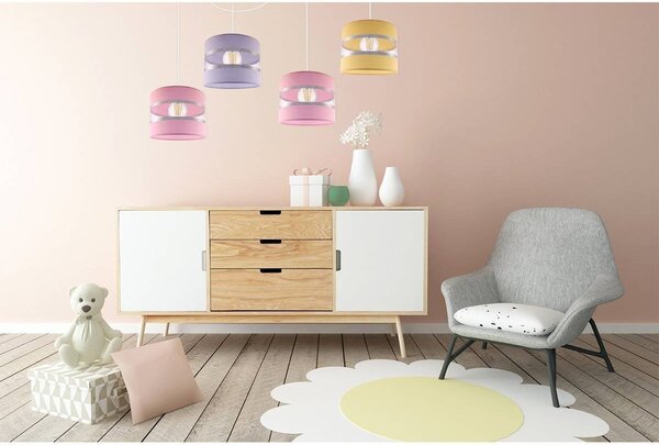 Závěsné svítidlo Elegance Spider, 4x textilní stínítko (mix 8 barev), w