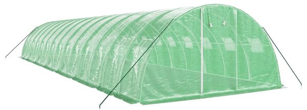 Skleník s ocelovým rámem zelený 56 m² 14 x 4 x 2 m