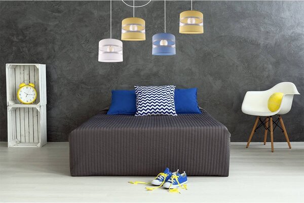 Závěsné svítidlo Elegance Spider, 4x textilní stínítko (mix 8 barev), w