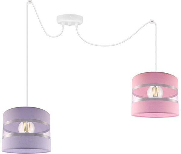 Závěsné svítidlo Elegance Spider, 2x textilní stínítko (mix 8 barev), w