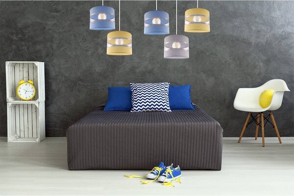 Závěsné svítidlo Elegance Spider, 5x textilní stínítko (mix 8 barev), w