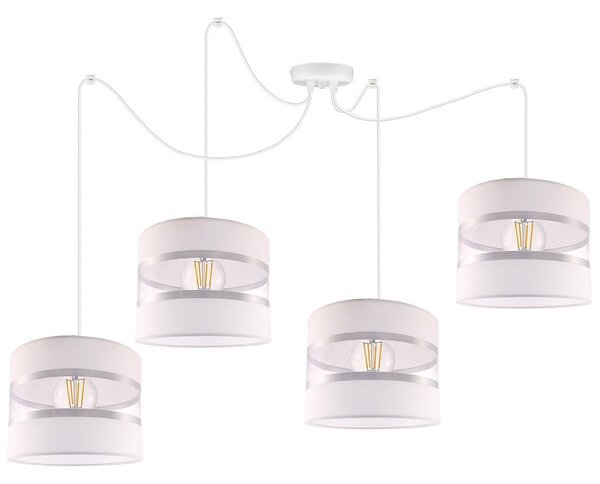 Závěsné svítidlo Elegance Spider, 4x textilní stínítko (mix 8 barev), w