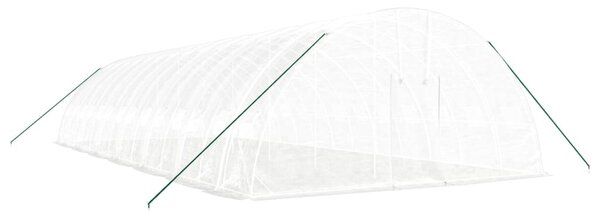 Skleník s ocelovým rámem bílý 84 m² 14 x 6 x 2,85 m