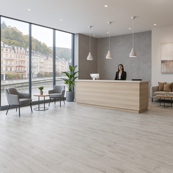Gerflor, PVC podlaha - lino AladinTex Ultra 1751, na míru, šíře 2m,4m, šedá, filc, chodba / předsíň