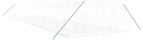 Skleník s ocelovým rámem bílý 72 m² 18 x 4 x 2 m