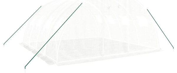 Skleník s ocelovým rámem bílý 16 m² 4 x 4 x 2 m
