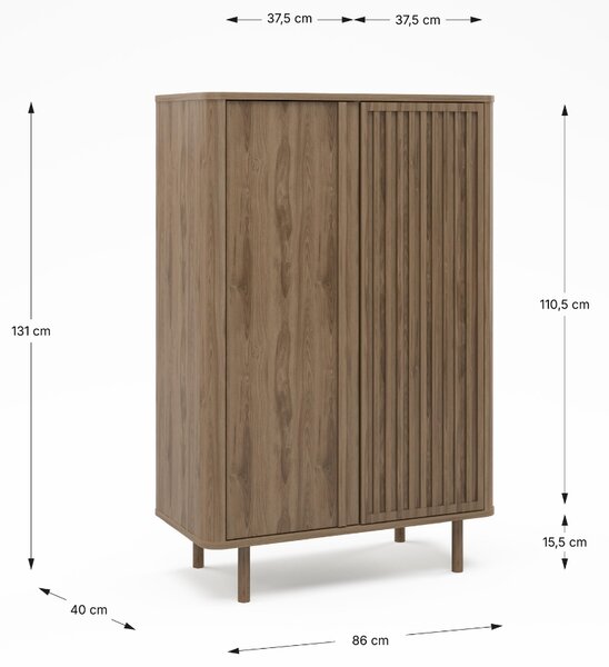 -25 % Dny MOMENTI– Marckeric Hnědá komoda Salma 86 x 40 cm s dřevěným dekorem