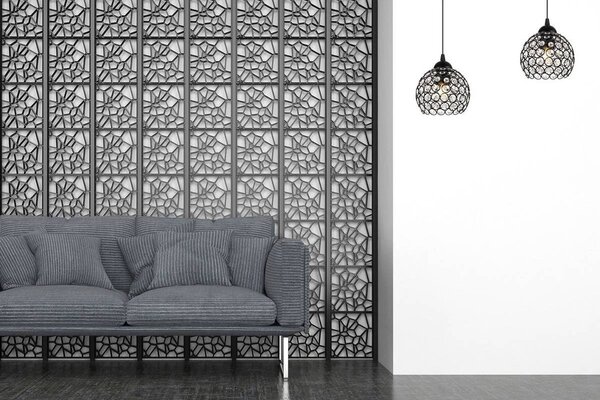 Závěsné svítidlo Crystal, 1x černé křišťálové stínítko