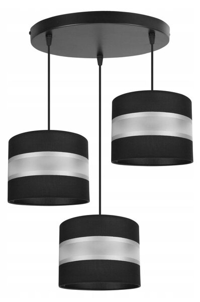 Závěsné svítidlo Elegance, 3x textilní stínítko (mix 7 barev), (výběr ze 3 barev konstrukce), o
