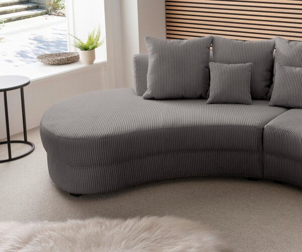 SEDACÍ SOUPRAVA, textil, šedá Livetastic - Online Only sedačky, Online Only