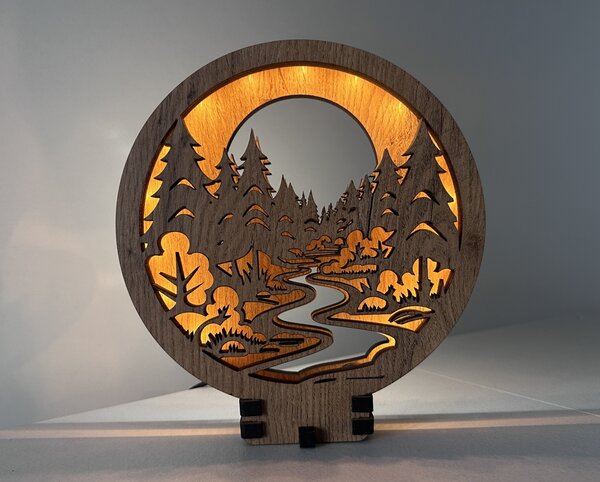 "V lese" lampa 20x22cm provedení povrchu: dub
